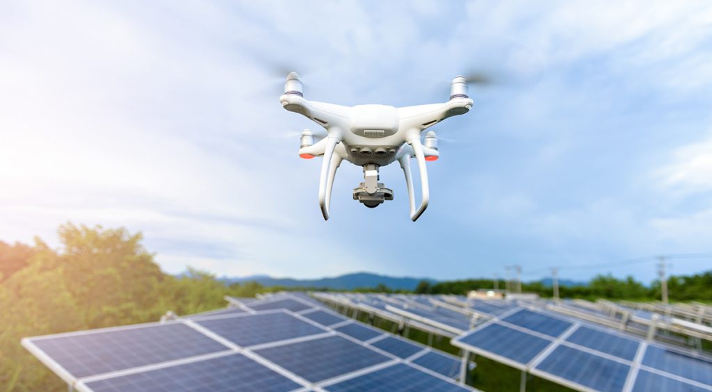 Drone Inspecting Solar Panels - UASNT Drone Training